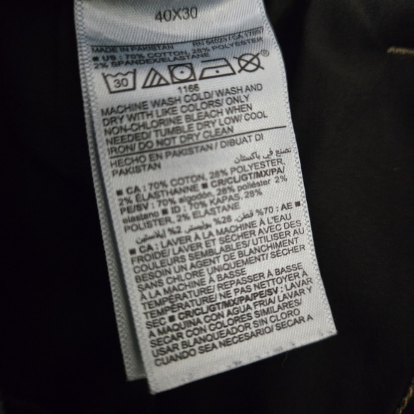 Old Navy Slim 360 Stretch Jean Men's 40x30 Distressed Dark Wash Recycled Western - Picture 8 of 9